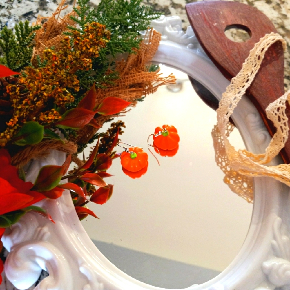 Pumpkin earing/ homemade